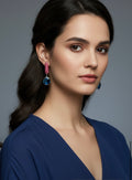 Pendientes Cristal Frambuesa
