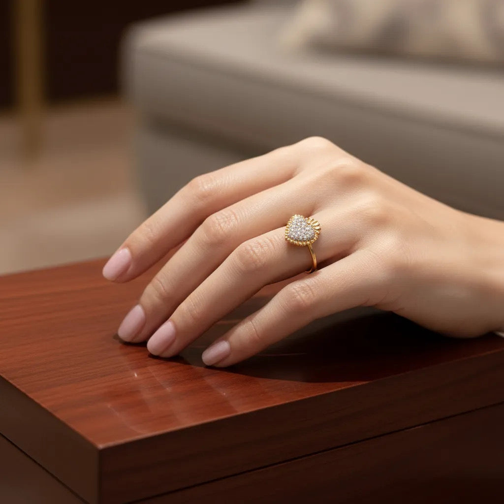 Anillo corazón sagrado