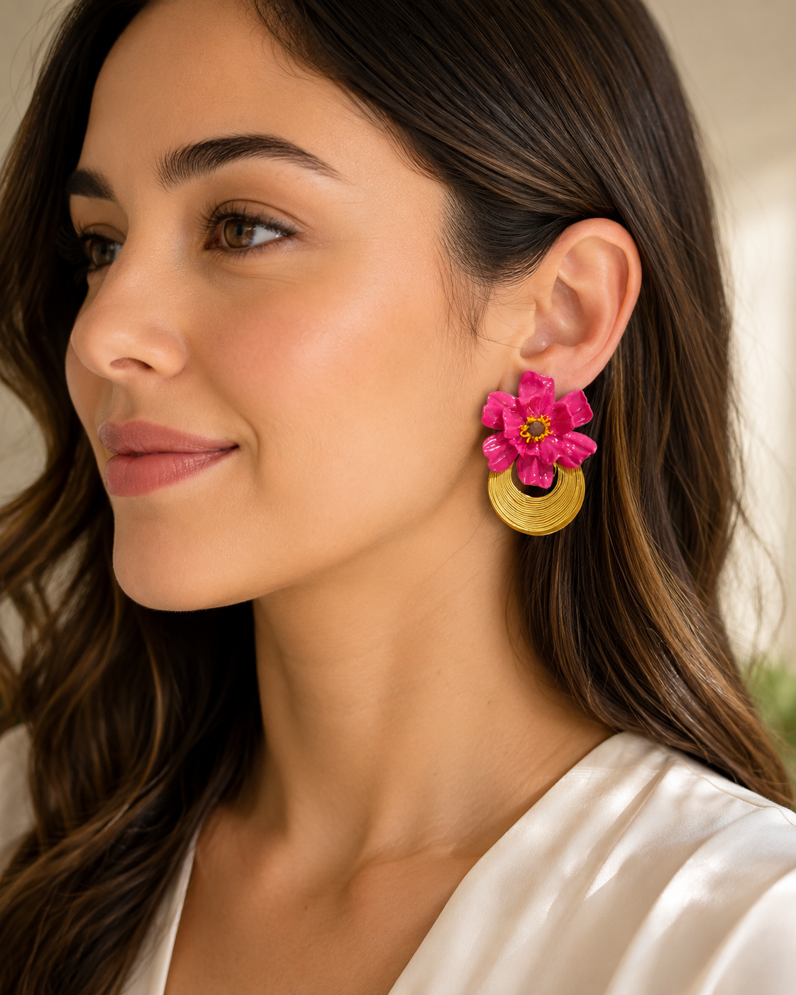 Pendientes Lisbeth Fucsias
