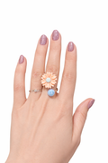 Anillo doble flor