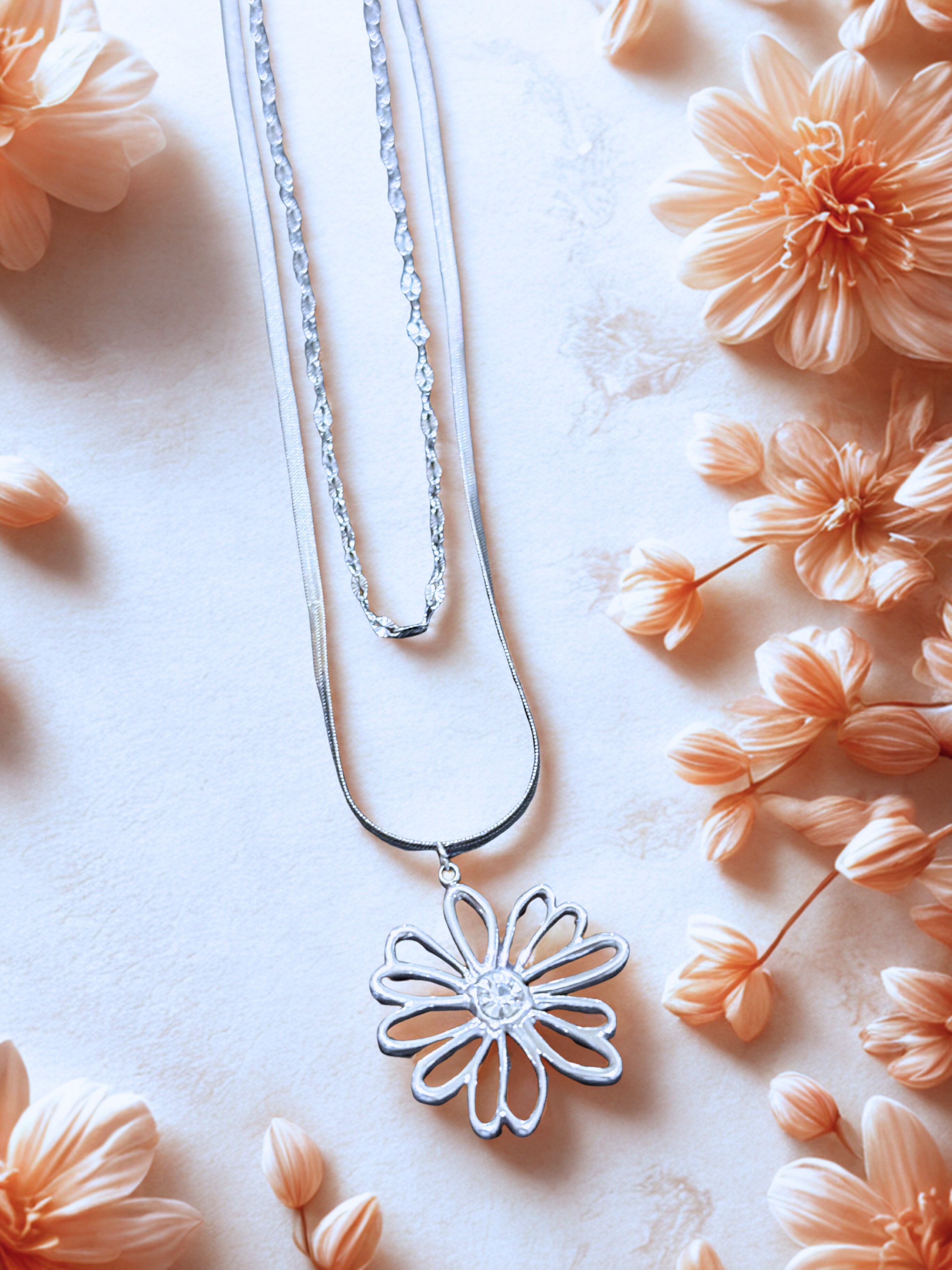 Collar doble Flor