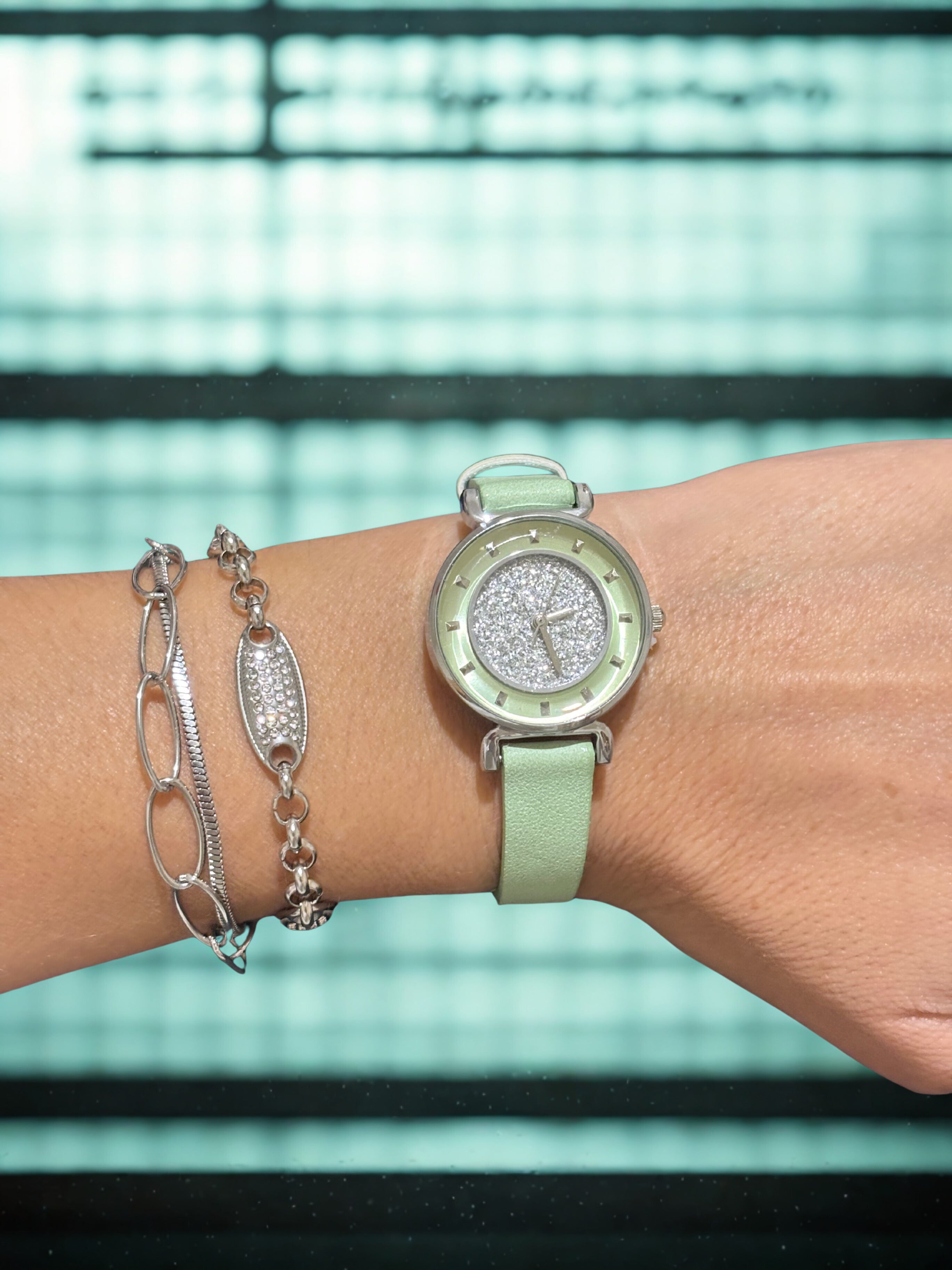 Reloj Verde piel