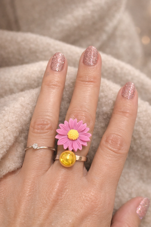 Anillo doble flor