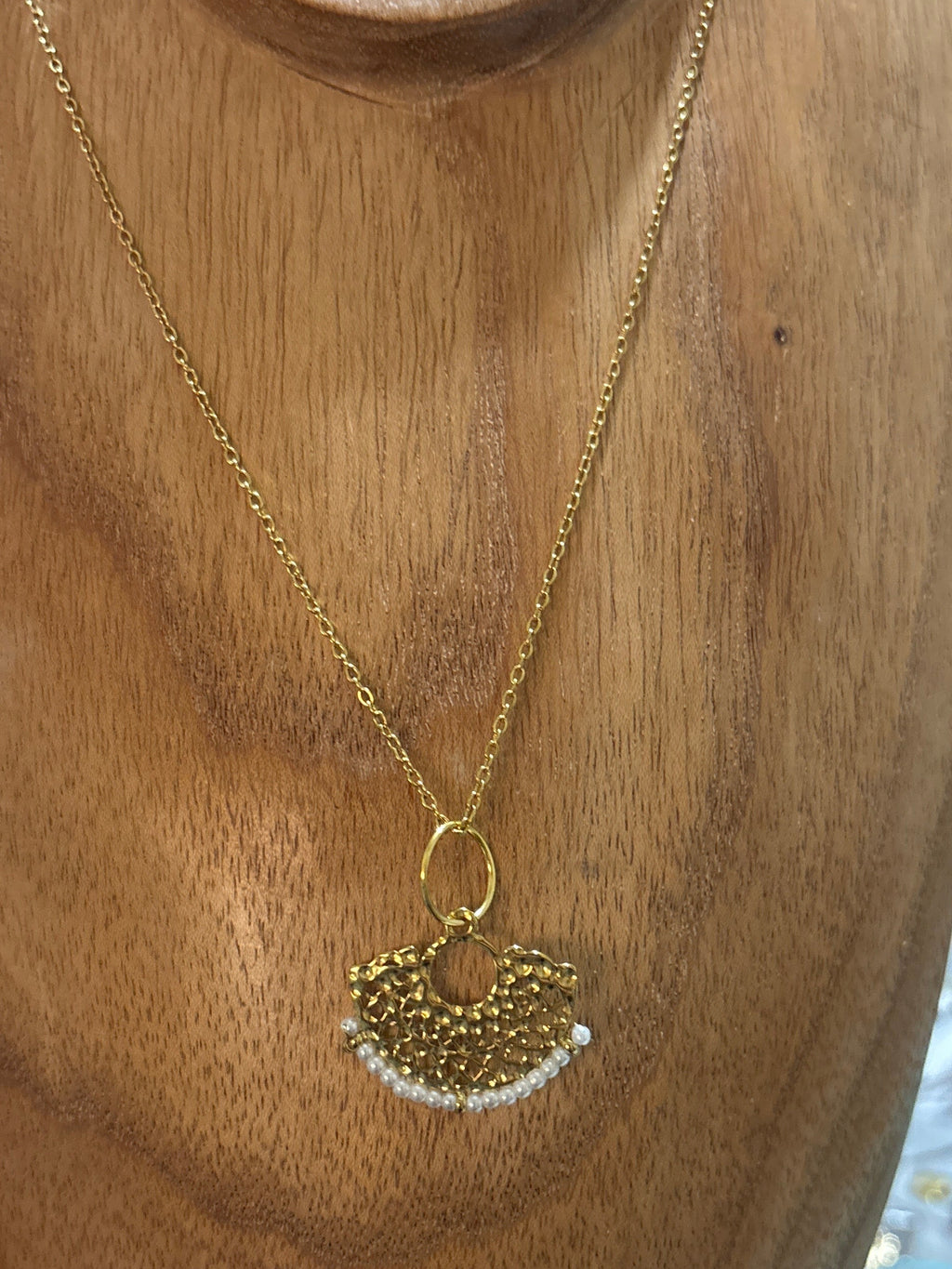 Collar Abanico Perlado