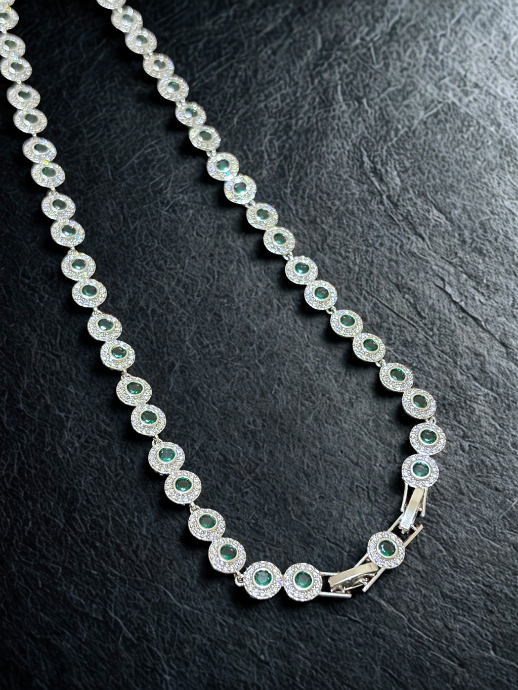 Collar Moissanitas Verdes