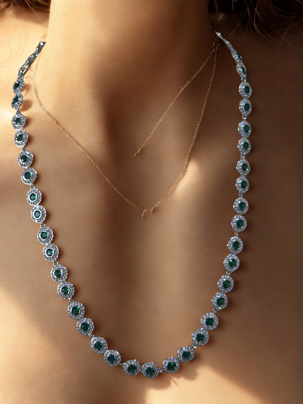 Collar Moissanitas Verdes