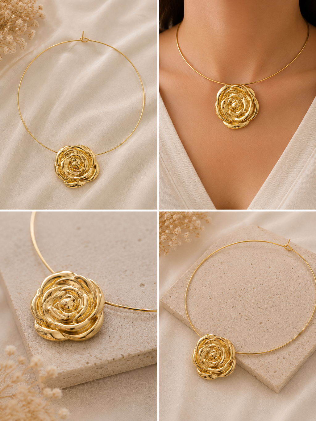 Chocker Rosa dorada