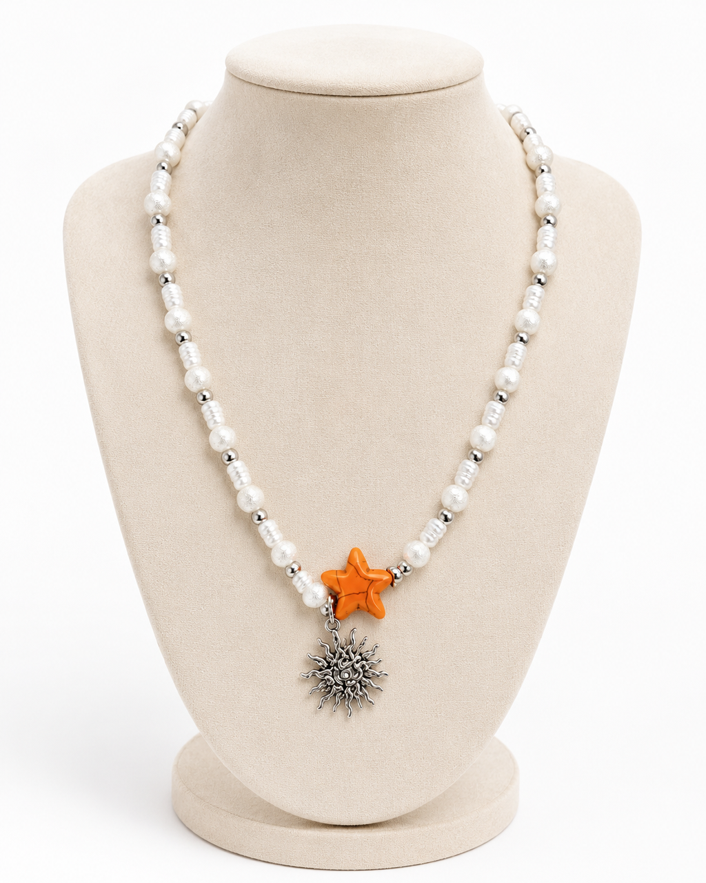 Collar Perla Estrellada