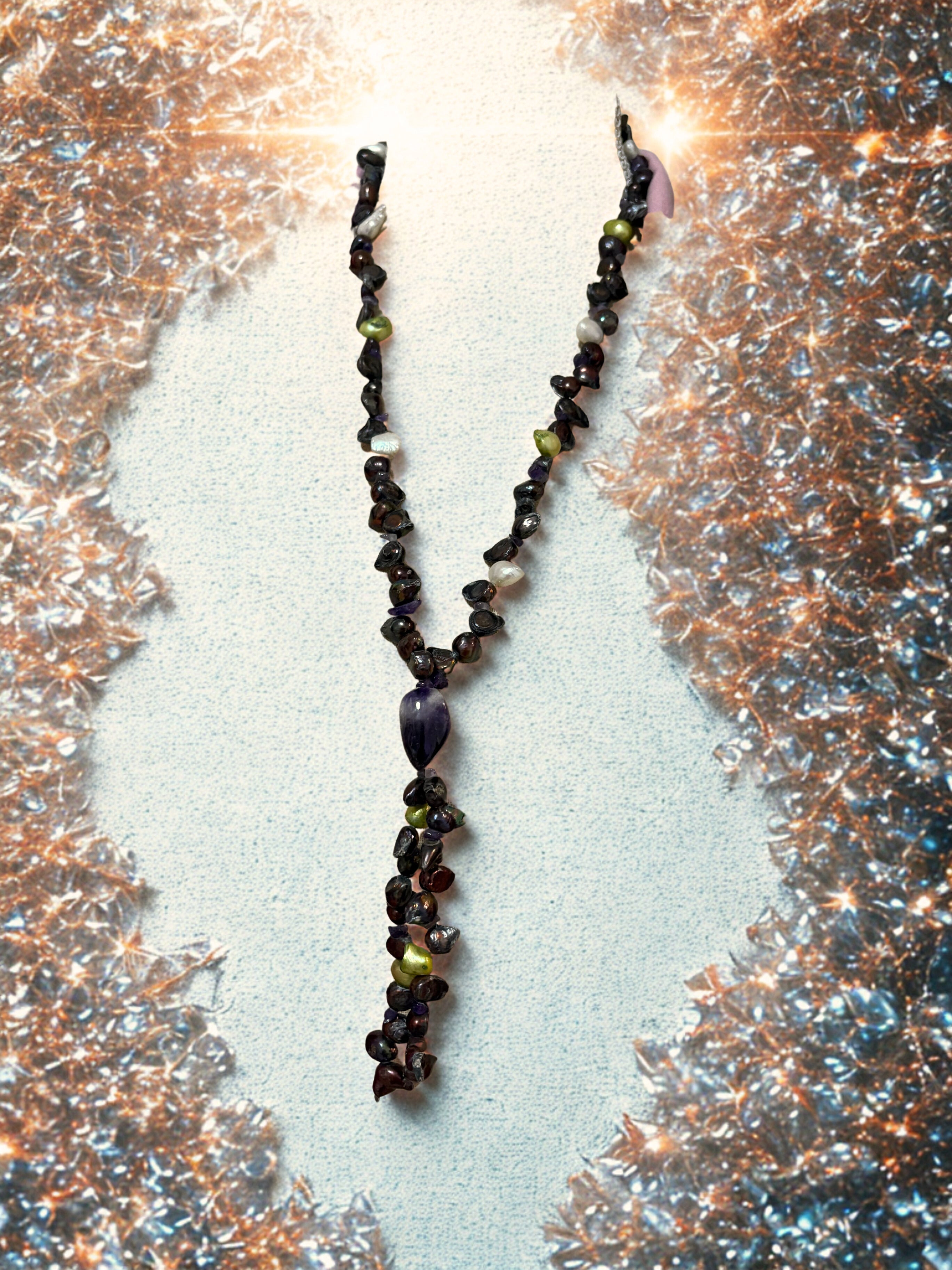 Collar amatista largo