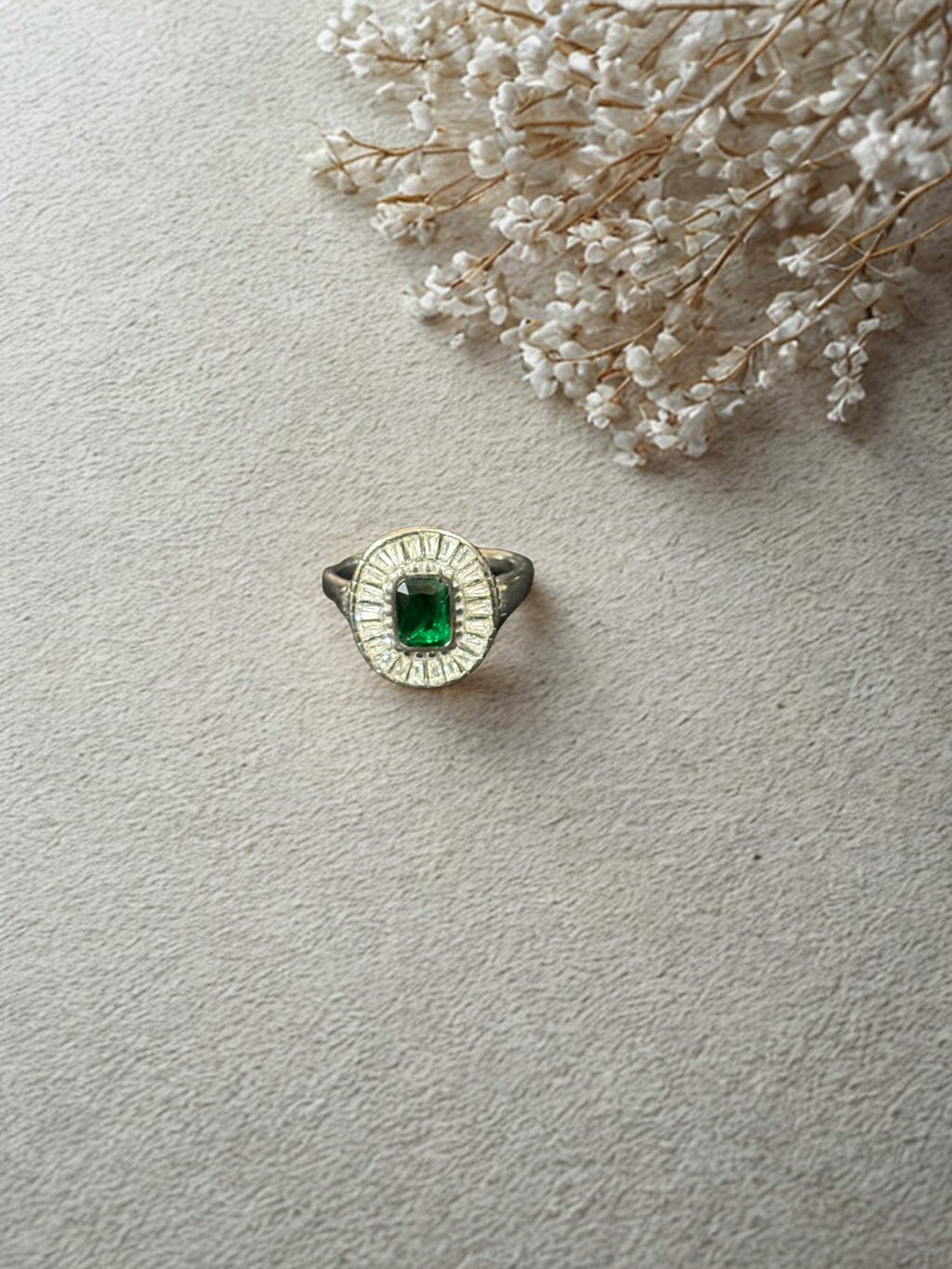Anillo piedra verde