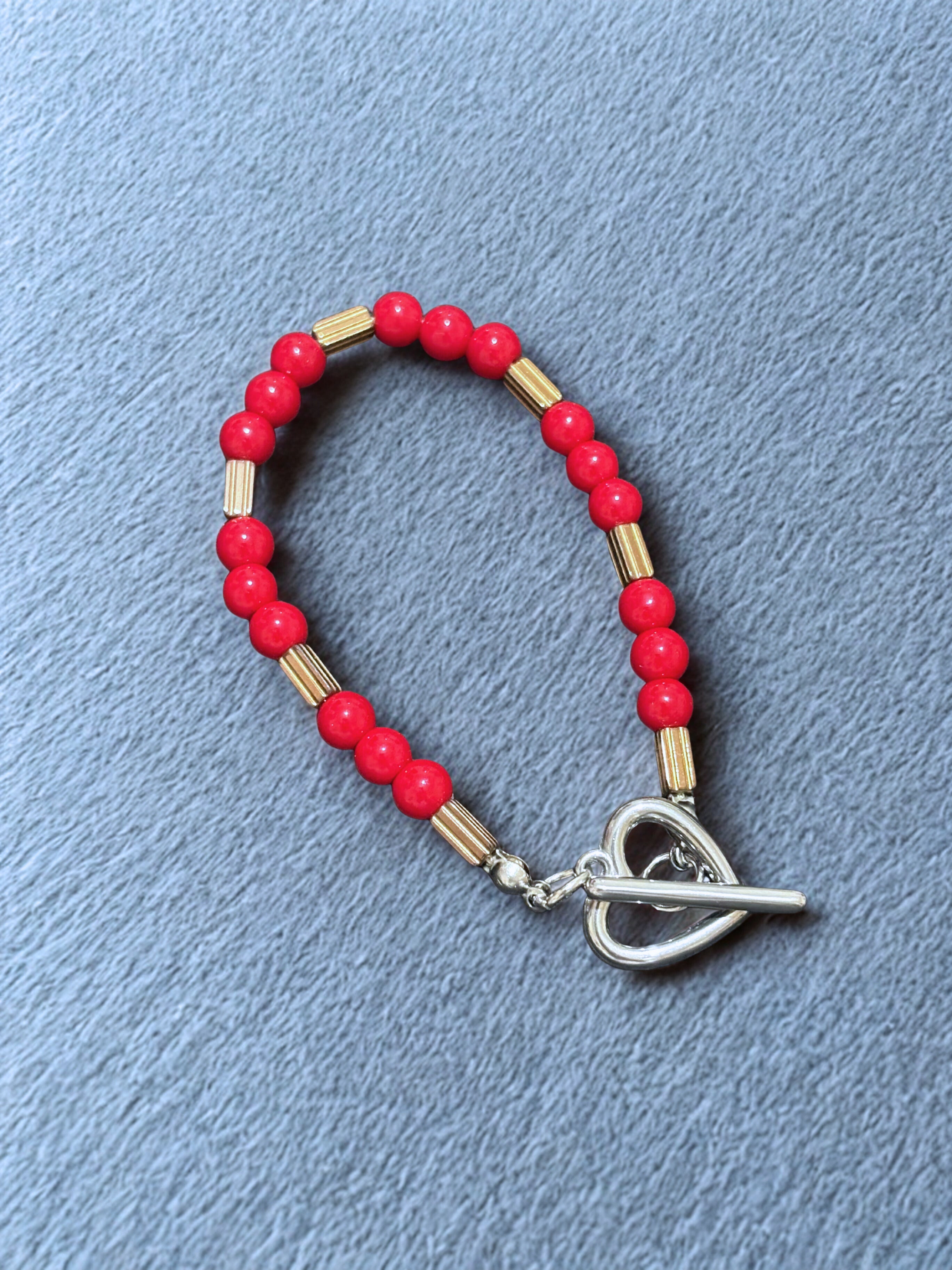 Pulsera Agata rojo